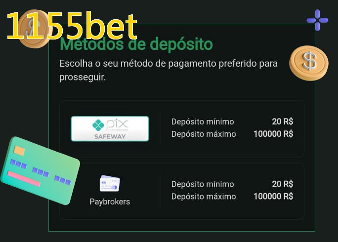 O cassino 1155betbet oferece uma grande variedade de métodos de pagamento